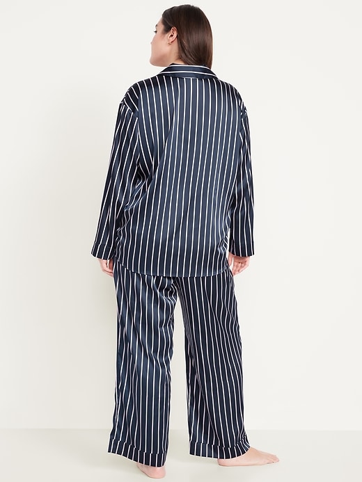 Image number 6 showing, Printed Satin Pajama Pant Set for Women