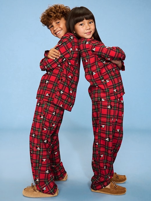 Image number 1 showing, Old Navy x Disney Gender-Neutral Button-Front Graphic Pajama Set for Kids