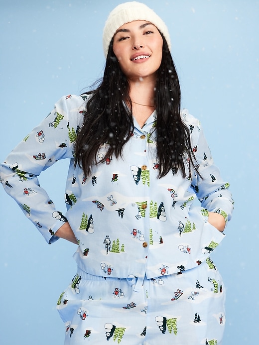 Image number 3 showing, Old Navy x Star Wars Printed Flannel Pajama Set for Women
