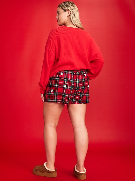 Image number 8 showing, Old Navy x Disney Mickey Mouse & Friends Printed Flannel Boxer Shorts for Women