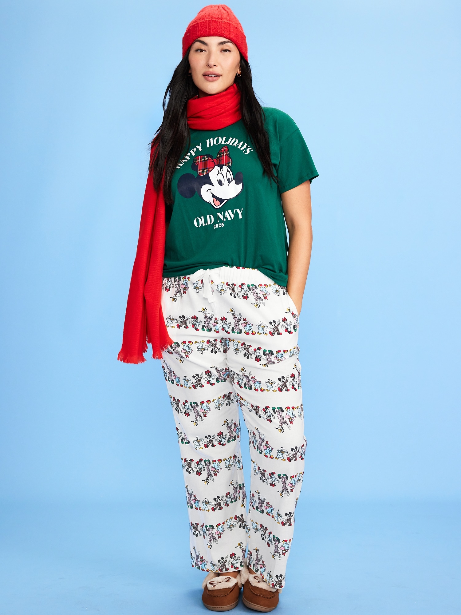 Old Navy x Disney Mid-Rise Printed Flannel Pajama Pants for Women