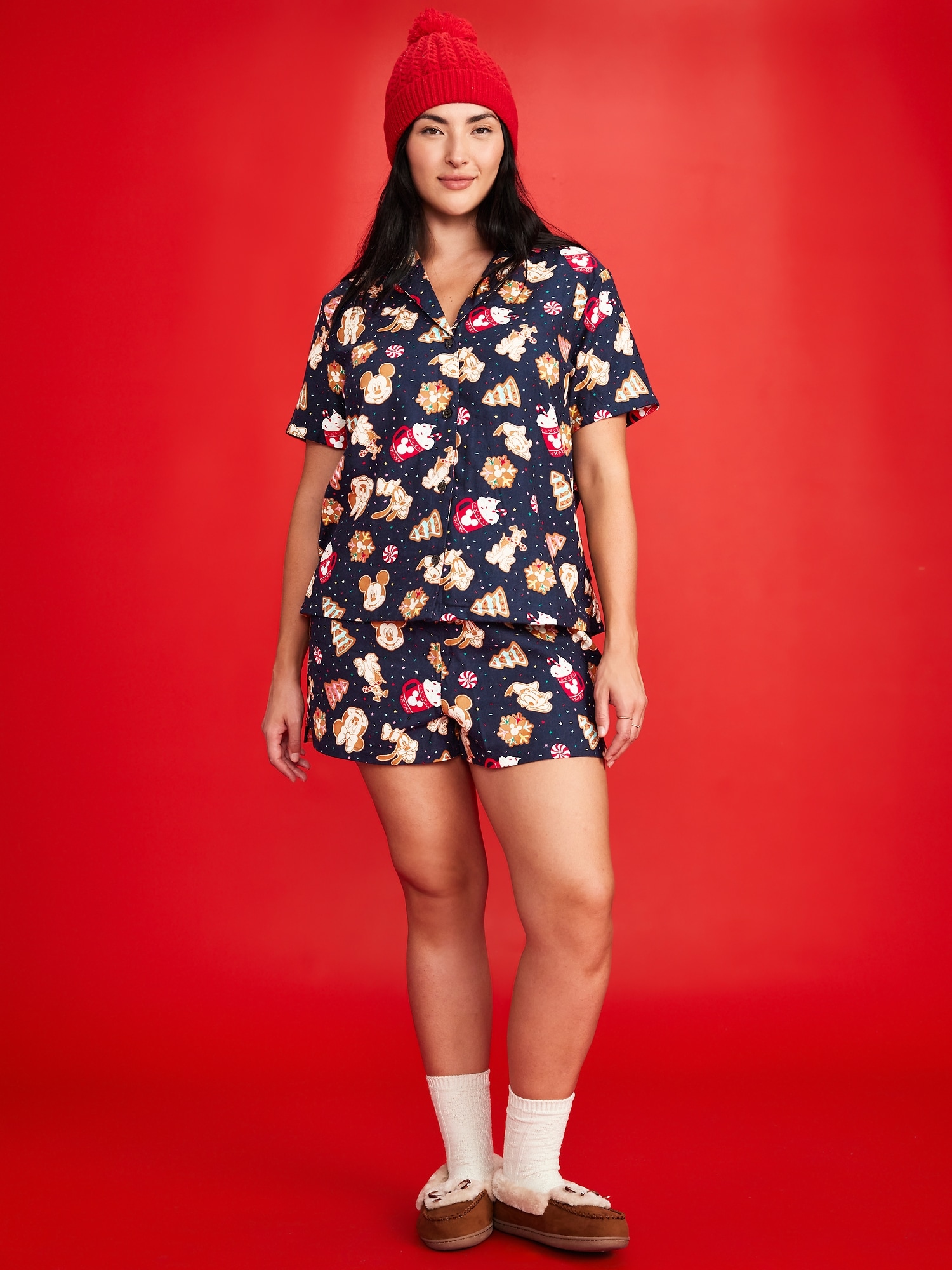 Old Navy x Disney Printed Flannel Pajama Short Set for Women