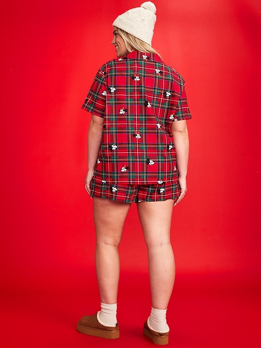 Image number 8 showing, Old Navy x Disney Printed Flannel Pajama Short Set for Women