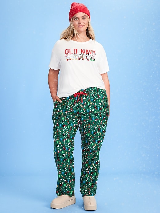 Image number 7 showing, Old Navy x Disney Mid-Rise Printed Flannel Pajama Pants for Women