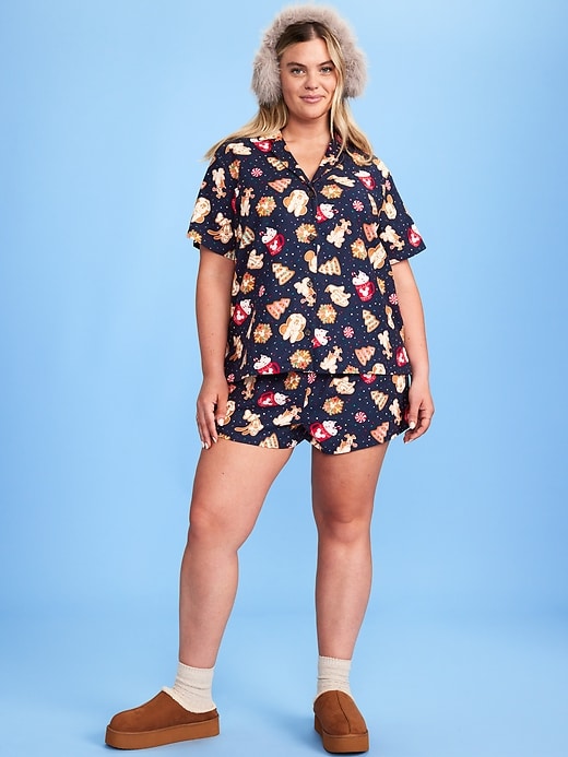Image number 7 showing, Old Navy x Disney Printed Flannel Pajama Short Set for Women