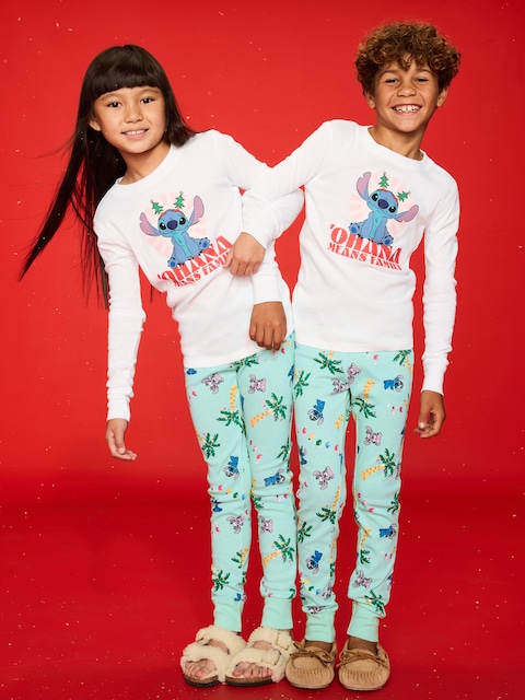 Old Navy x Disney Gender-Neutral Snug-Fit Graphic Pajama Set for Kids - Blue Stitch (Match The Fam!)