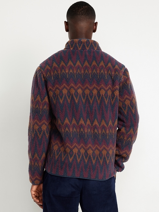 Image number 2 showing, Printed Sherpa Quarter-Zip Pullover