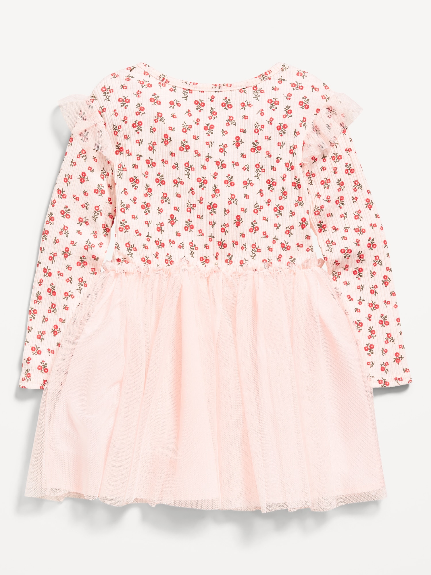 Long-Sleeve Fit and Flare Tutu Dress for Toddler Girls