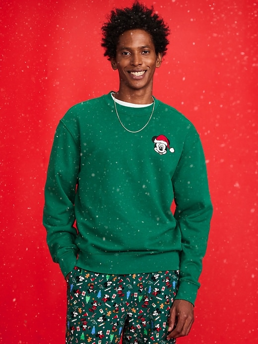 Image number 3 showing, Old Navy x Disney Mickey Mouse Oversized Holiday-Graphic Sweatshirt for Men