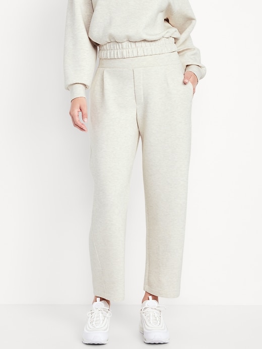 Image number 1 showing, High-Waisted Bounce Fleece Barrel Sweatpants