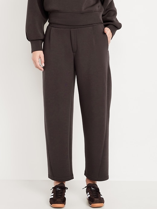Image number 1 showing, High-Waisted Bounce Fleece Barrel Sweatpants