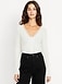 Lace-Trim V-Neck Ribbed Top - image 5