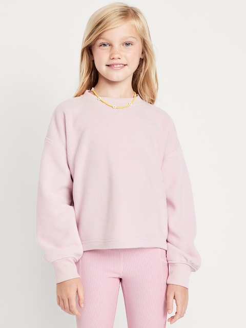 Long-Sleeve Microfleece Top for Girls