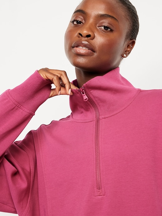 Image number 5 showing, Dynamic Fleece Half-Zip Tunic Sweatshirt