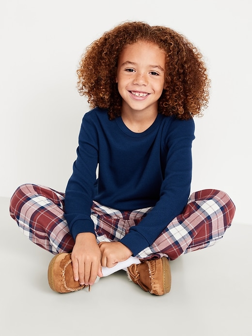 Image number 3 showing, Gender-Neutral Plaid Flannel Pajama Pants for Kids