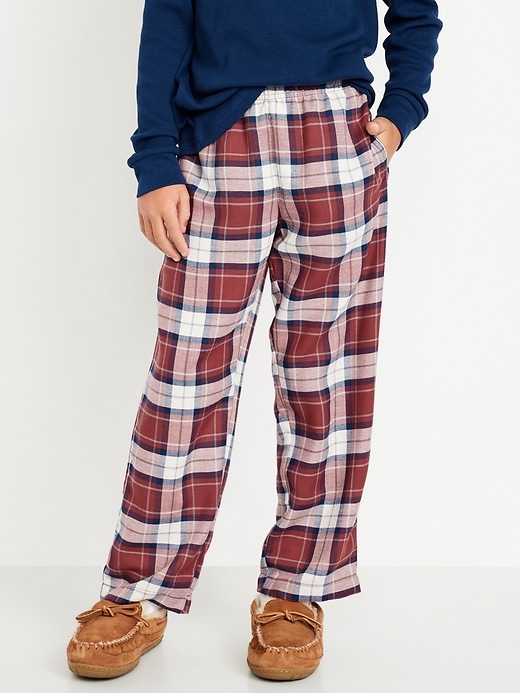 Image number 1 showing, Gender-Neutral Plaid Flannel Pajama Pants for Kids
