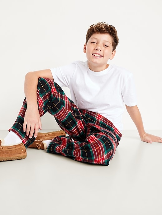 Image number 3 showing, Gender-Neutral Plaid Flannel Pajama Pants for Kids