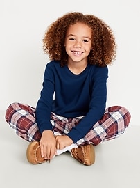 Image number 3 showing, Gender-Neutral Plaid Flannel Pajama Pants for Kids