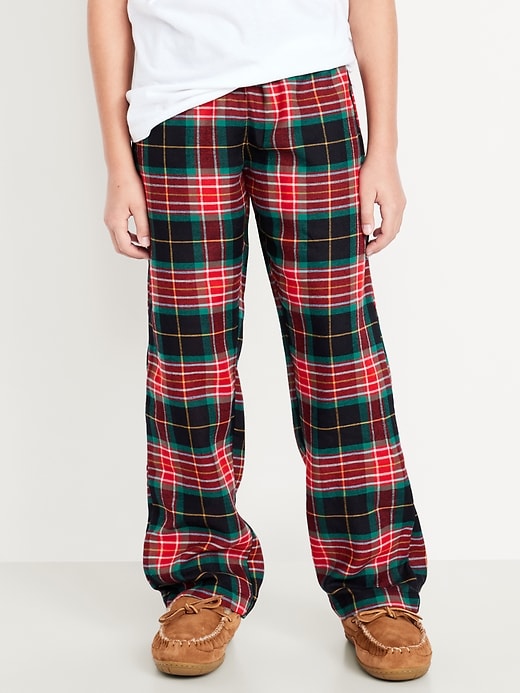 Image number 1 showing, Gender-Neutral Plaid Flannel Pajama Pants for Kids