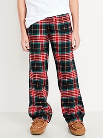 Image number 1 showing, Gender-Neutral Plaid Flannel Pajama Pants for Kids