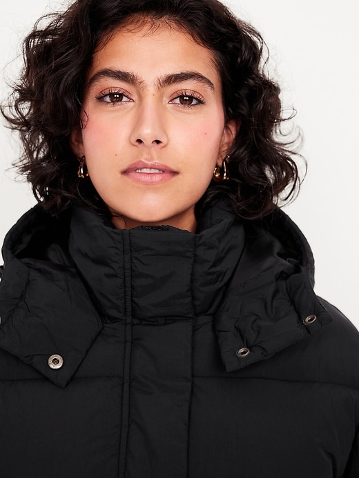 Image number 3 showing, Water-Resistant Quilted Long Puffer Jacket