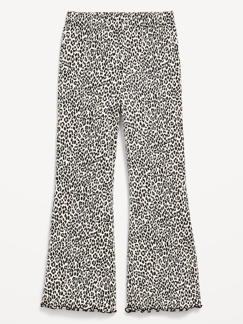 Textured Knit Flare Leggings for Girls