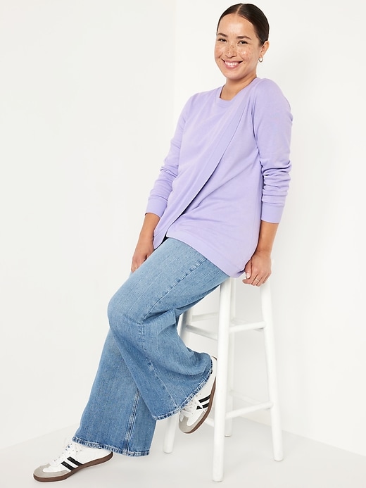 Image number 3 showing, Maternity Cross-Front Nursing Tunic