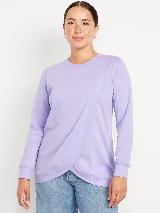 Image number 1 showing, Maternity Cross-Front Nursing Tunic