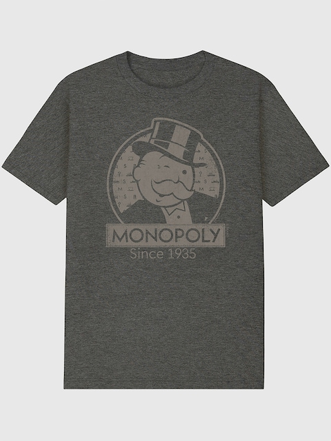 Monopoly Since 1935 Graphic T-Shirt for Men - Charcoal