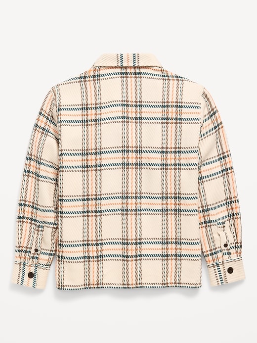 Image number 3 showing, Long-Sleeve Textured Plaid Shirt for Boys