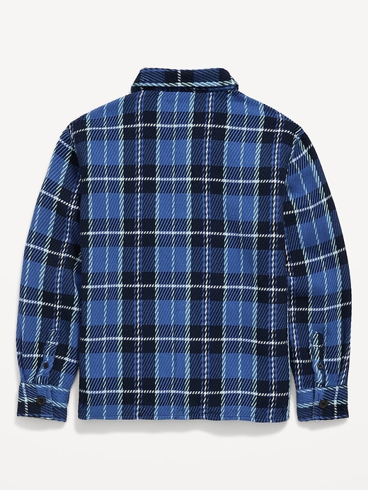 Image number 3 showing, Long-Sleeve Textured Plaid Shirt for Boys