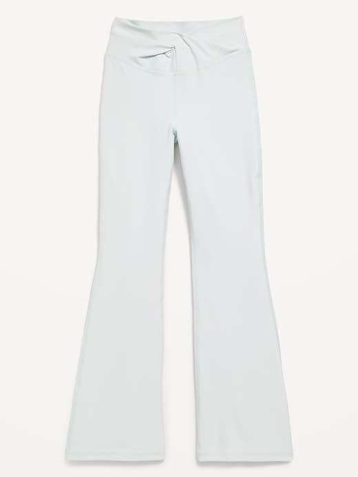 Image number 4 showing, High-Waisted PowerSoft Twist-Front Flare Leggings for Girls