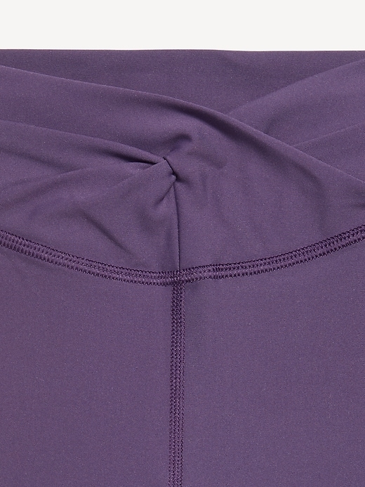 Image number 5 showing, High-Waisted PowerSoft Twist-Front Flare Leggings for Girls