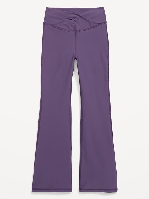 Image number 4 showing, High-Waisted PowerSoft Twist-Front Flare Leggings for Girls