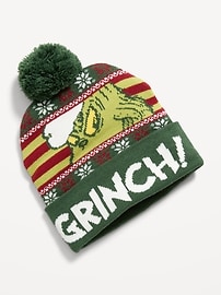 Image number 1 showing, Dr. Seuss's™ The Grinch™ Pom-Pom Beanie for Men