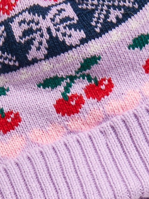 Image number 2 showing, Pom-Pom Beanie and Mittens Set for Toddler Girls