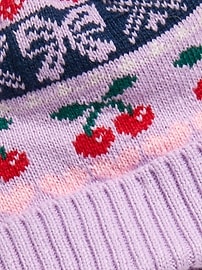 Image number 2 showing, Pom-Pom Beanie and Mittens Set for Toddler Girls