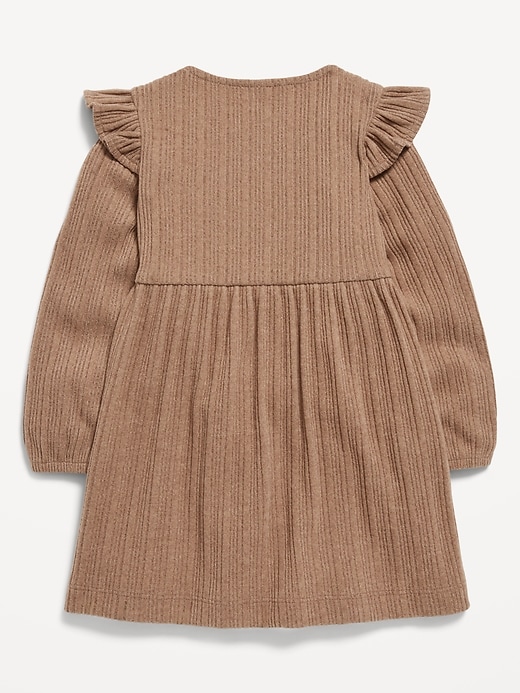Image number 2 showing, Long-Sleeve Cozy-Knit Dress for Toddler Girls