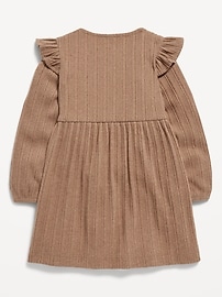 Image number 2 showing, Long-Sleeve Cozy-Knit Dress for Toddler Girls