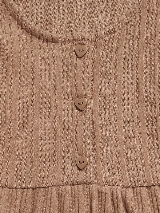 Image number 3 showing, Long-Sleeve Cozy-Knit Dress for Toddler Girls