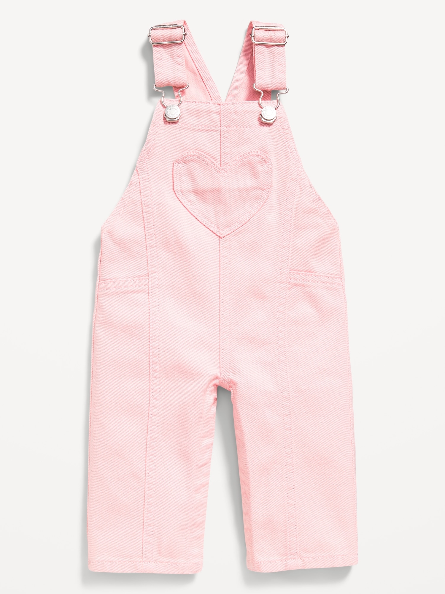 Heart-Pocket Wide-Leg Overalls for Baby