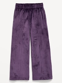 Image number 4 showing, High-Waisted Velour Wide-Leg Pants for Girls