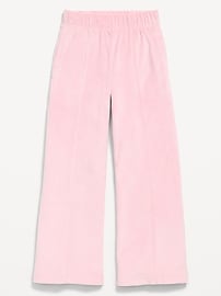 Image number 4 showing, High-Waisted Velour Wide-Leg Pants for Girls