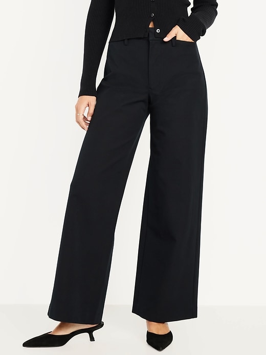 Image number 2 showing, High-Waisted Pixie Super Wide-Leg Pants