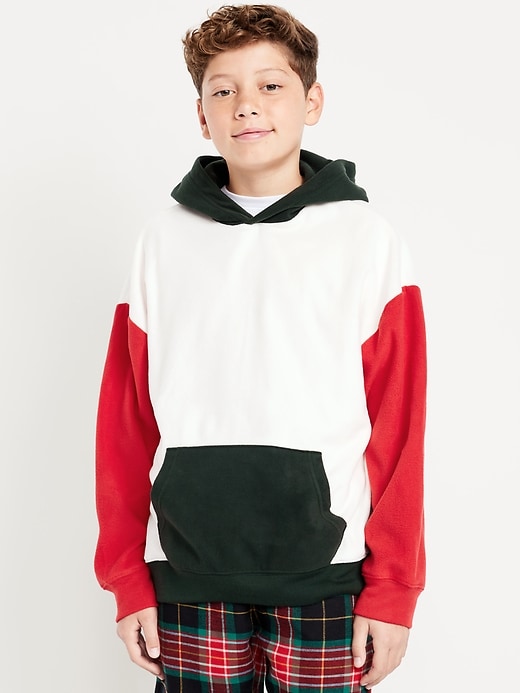Image number 1 showing, Oversized Microfleece Pajama Hoodie for Boys