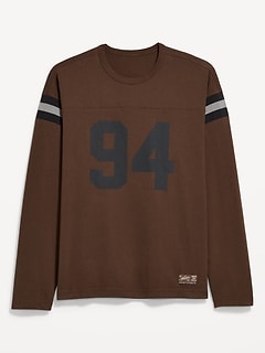 Heavyweight Long-Sleeve Football-Style T-Shirt