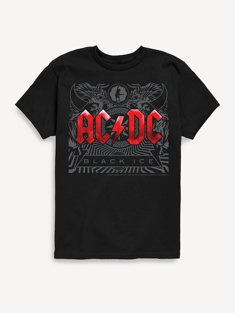 ACDC Black Ice Short Sleeve T-Shirt For Kids - Black