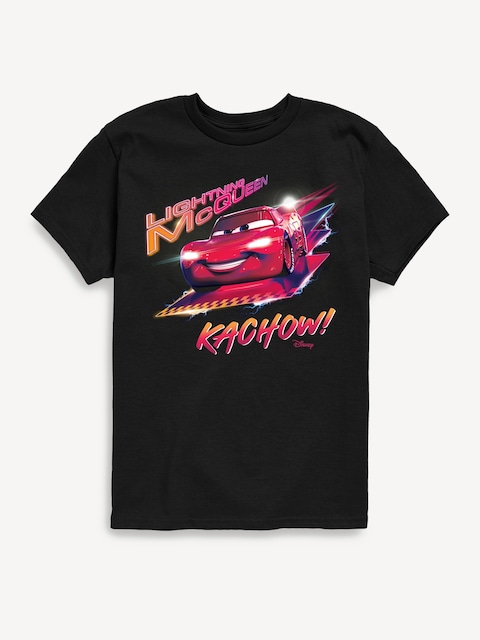 Disney Cars Kachow Lightning Mcqueen Short Sleeve T-Shirt For Toddler - Black