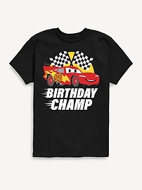 Image number 1 showing, Disney Cars Lightning Mcqueen Birthday Champ Short Sleeve T-Shirt For Toddler