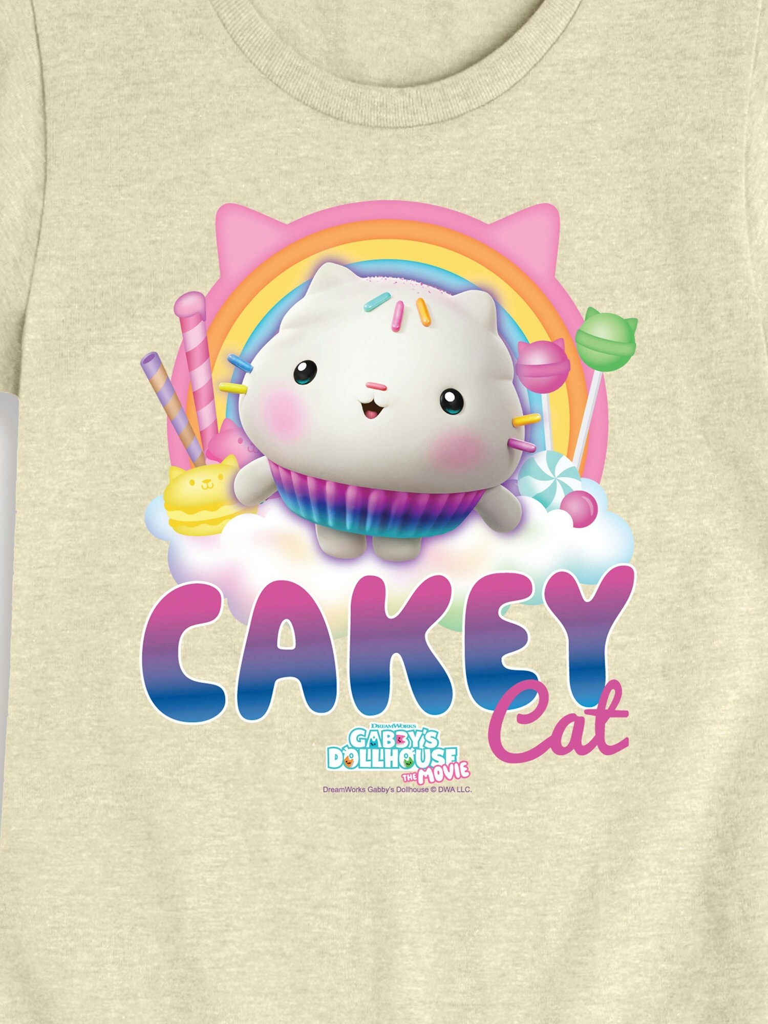 Футболка Old Navy Gabbys Dollhouse Cakey Cat Tee Fitted Short Sleeve T-Shirt для малышей, цвет: Берёзовый — фото 2